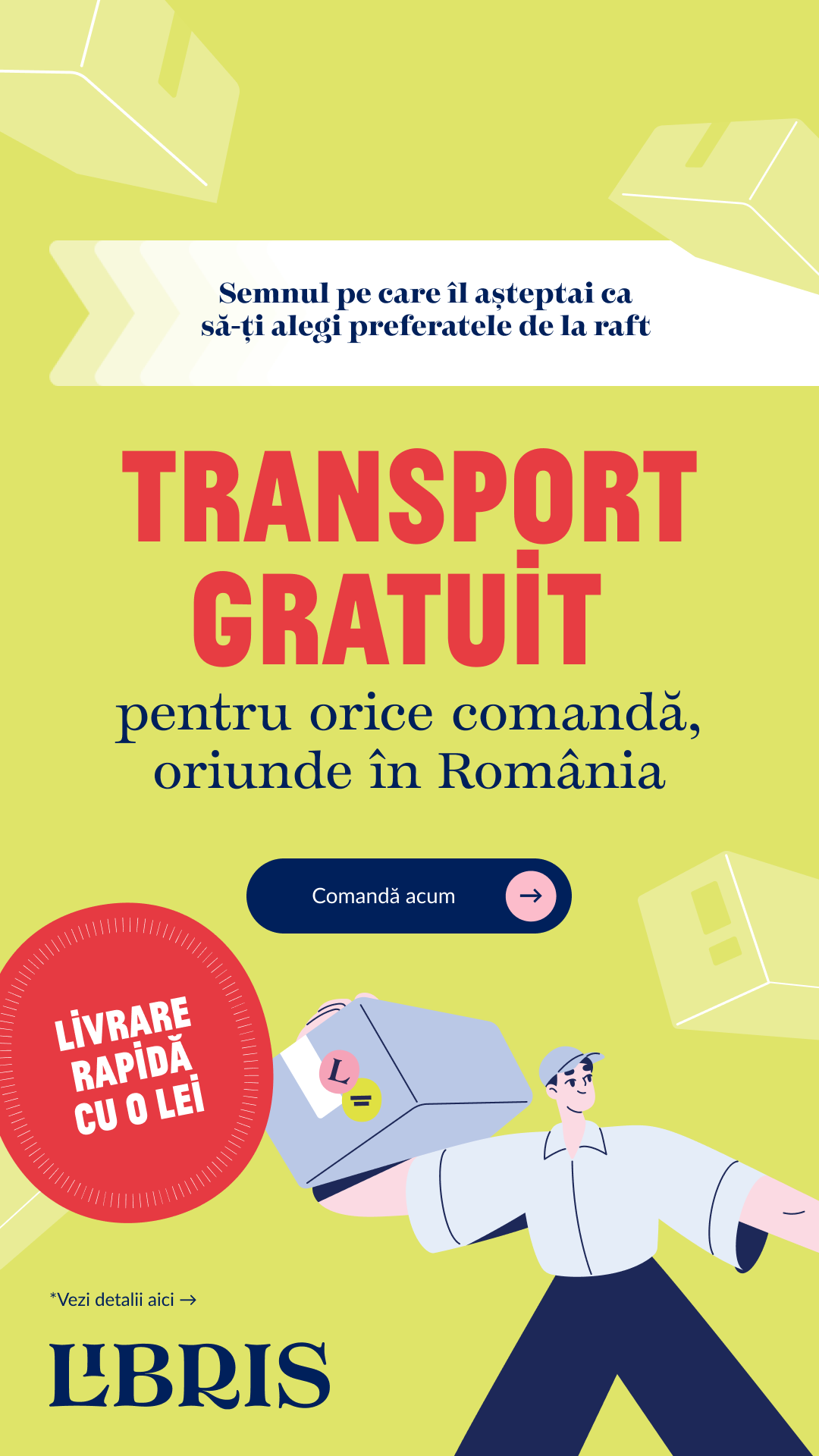 Transport GRATUIT pentru ORICE colet, ORIUNDE în România!
