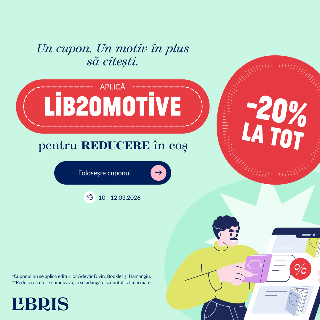 Poftă de citit? Ai un cupon de -20% reducere Află codul » – libris.ro