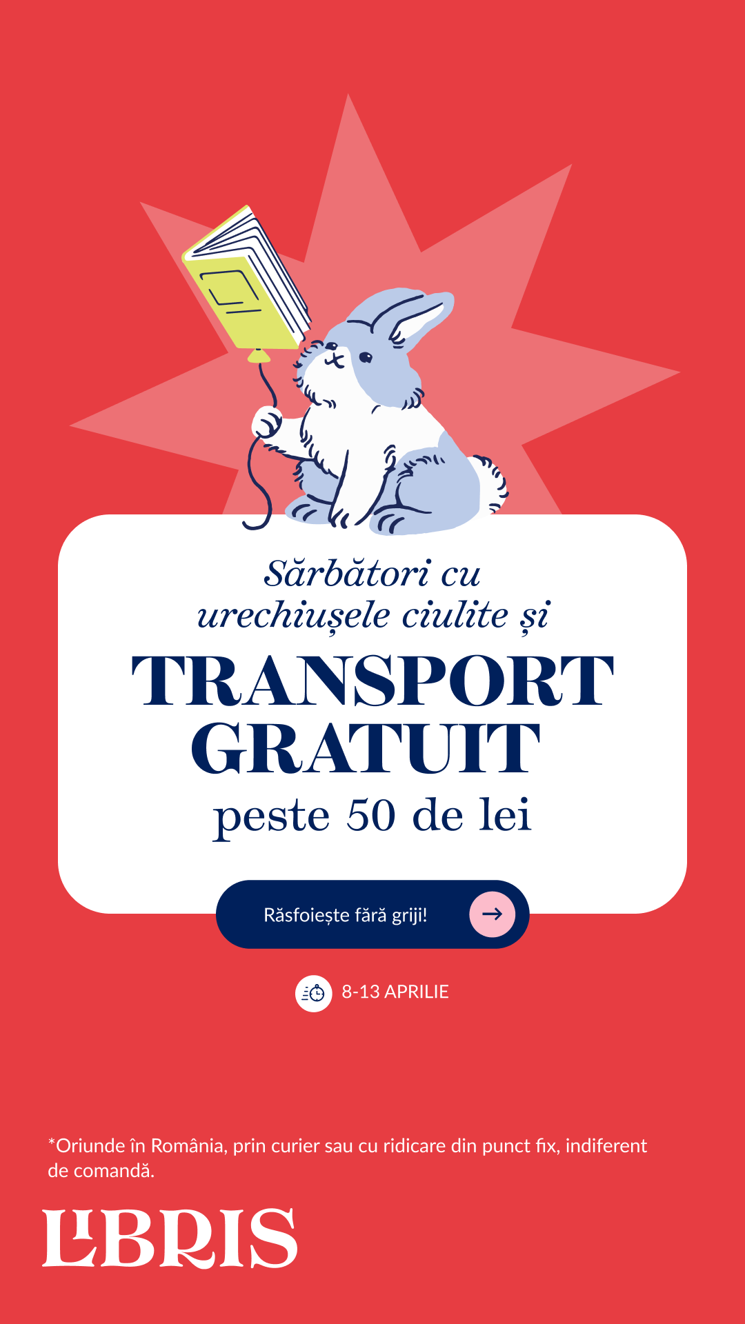 Livrare 0 lei la comenzi peste 50 de lei – libris.ro