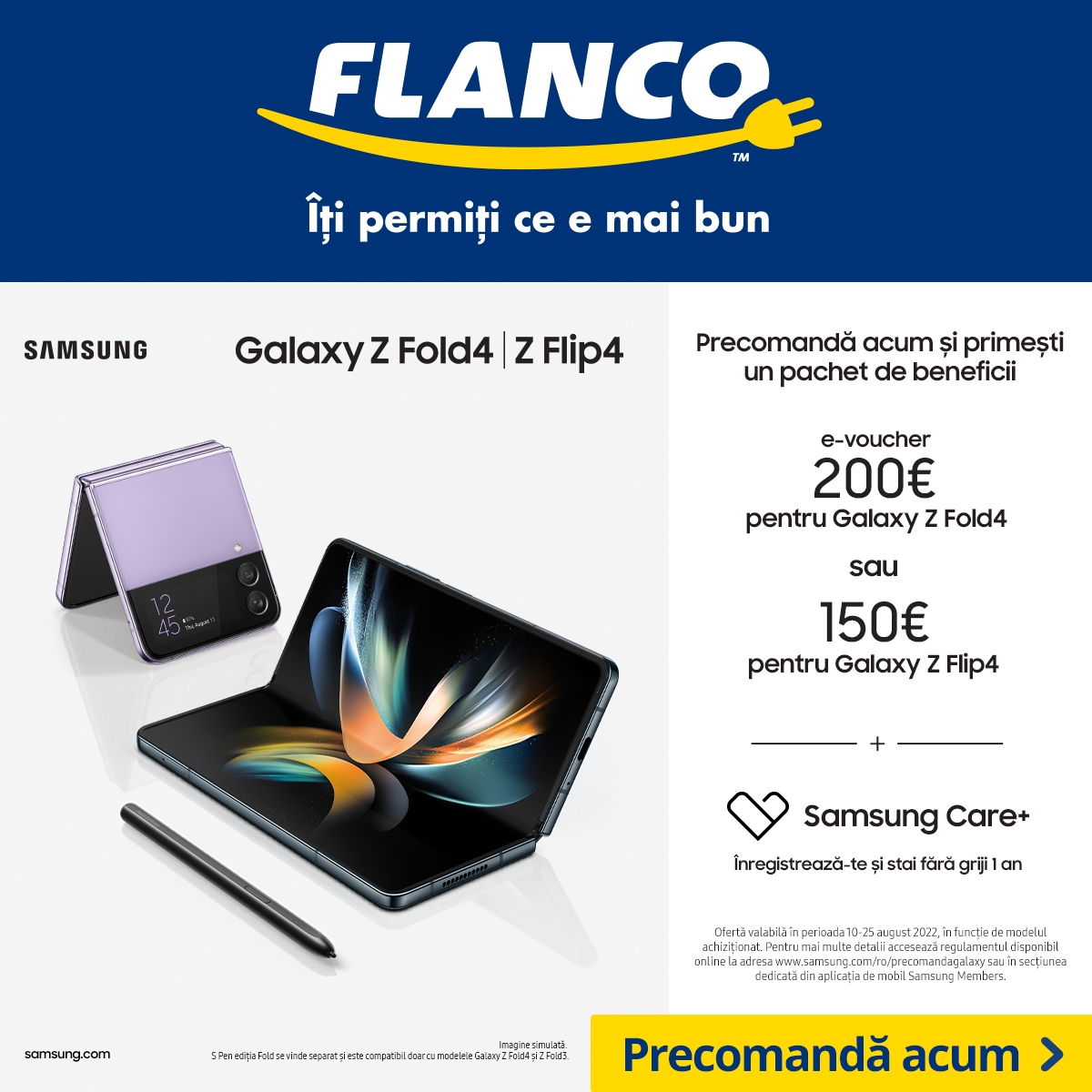 Flanco - Precomanda noile Galaxy Z Fold / Z Flip4