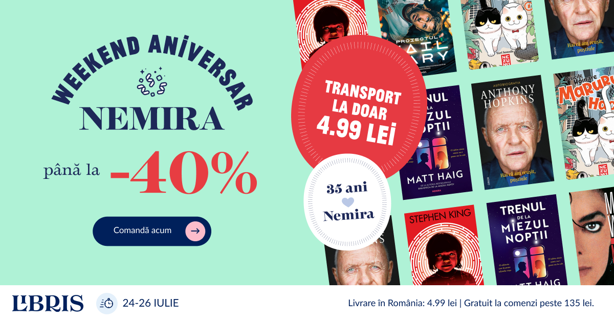 Reduceri aniversare  și TRANSPORT la doar 4.99 în Weekendul Nemira! – libris.ro