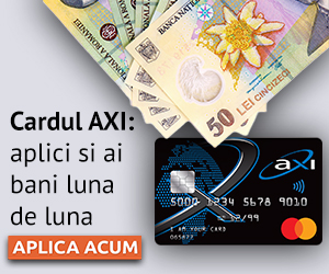 Axi-card - “Partieeeee! Cardul AXI aluneca catre tine cu un voucher eMAG de 500 RON”