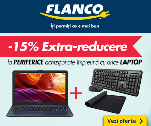 Flanco - -15% extra-reducere la PERIFERICE achiziționate împreună cu orice LAPTOP