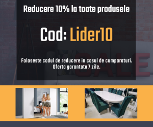 liderfurniture - 10% reducere la toate produsele Lider Furniture