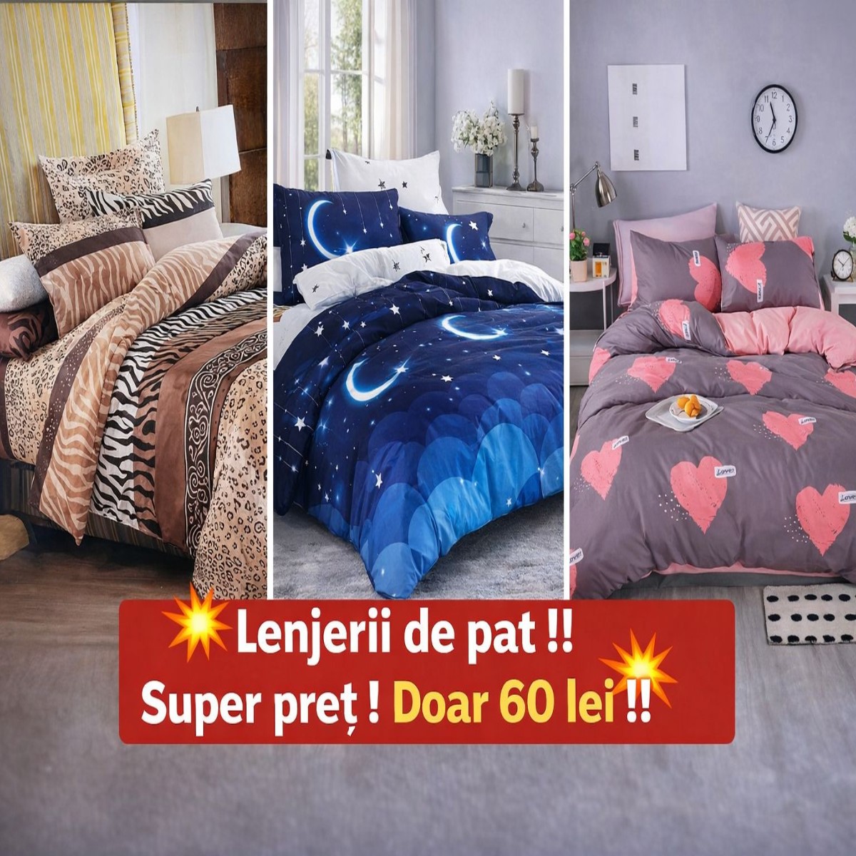 Lenjerii de pat la doar 60 Lei !!! – Exclusive-home.ro