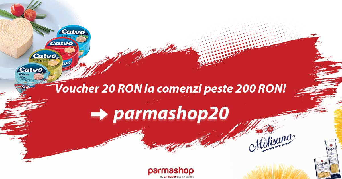 Parmashop - Voucher 20 RON la comenzi peste 200 RON!